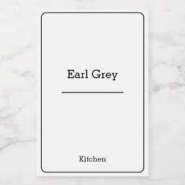 Rótulo Para Comida Mínimo de armazenamento moderno da organização dom