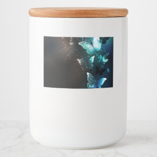 Rótulo Para Comida Mint Night Butterflies