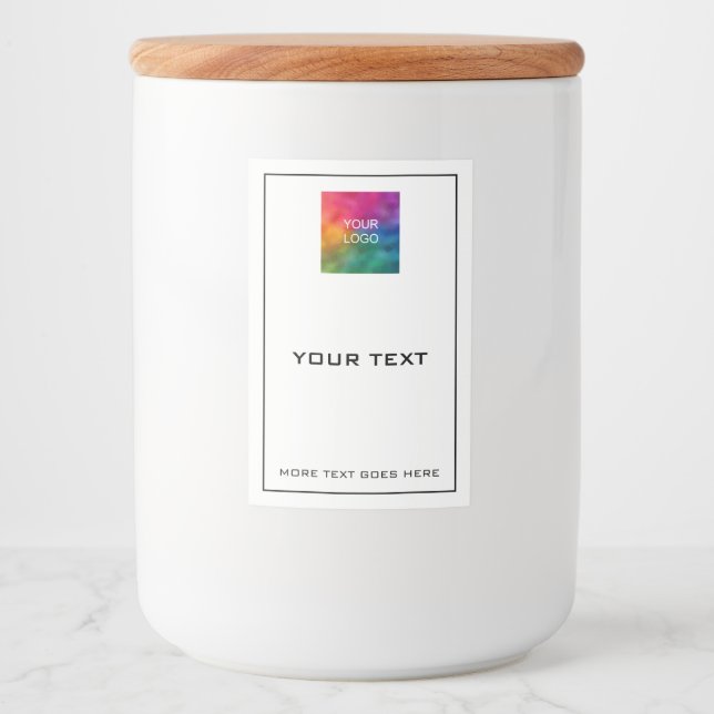 Rótulo Para Comida Modelo de Pequenas Empresas Simples e Moderno Pers (Frente)