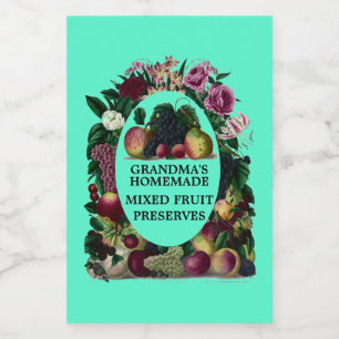 Rótulo Para Comida Modelo de reservas de Frutas mistas em casas de vi