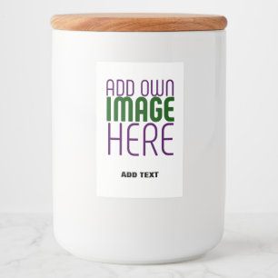 RÓTULO PARA COMIDA MODELO DE TEXTO DE IMAGEM BRANCA SIMPLES EDITÁVEL 