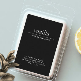 Rótulo Para Comida Modern black wax melts packaging label