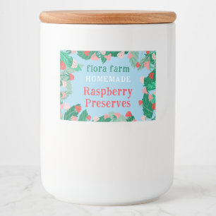 Rótulo Para Comida Moldura de Framboesa Geleia Caseira Personalizada