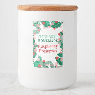 Rótulo Para Comida Moldura de framboesa Geleia caseira personalizada