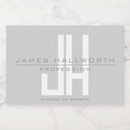 Rótulo Para Comida Monograma Comercial de Vista Moderna | Cinza