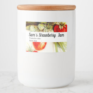 Rótulo Para Comida Morango do vintage - doce personalizado