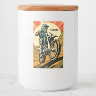 Rótulo Para Comida Motocross de nome personalizado