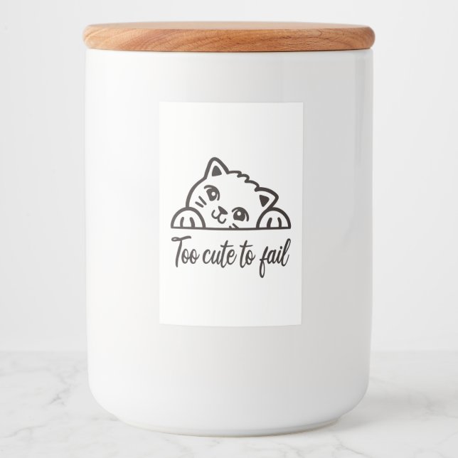 Rótulo Para Comida Muito fofo para falhar (Frente)