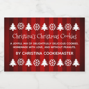 Rótulo Para Comida Natal festivo criativo