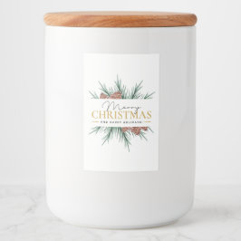 Rótulo Para Comida Natal moderno