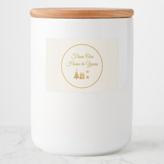 Rótulo Para Comida Natal Personalizado a Ouro