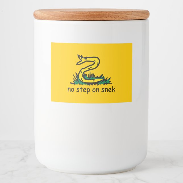 Rótulo Para Comida Nenhum passo na paródia de snek Gadsden SnekRight (Frente)