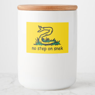 Rótulo Para Comida Nenhum passo no meme da snek Gadsden SnekRight ama