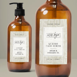 Rótulo Para Comida Neutral Bohemian Beige Waterproof Product Label