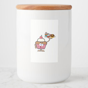 Rótulo Para Comida O cupcake doce o seu dia