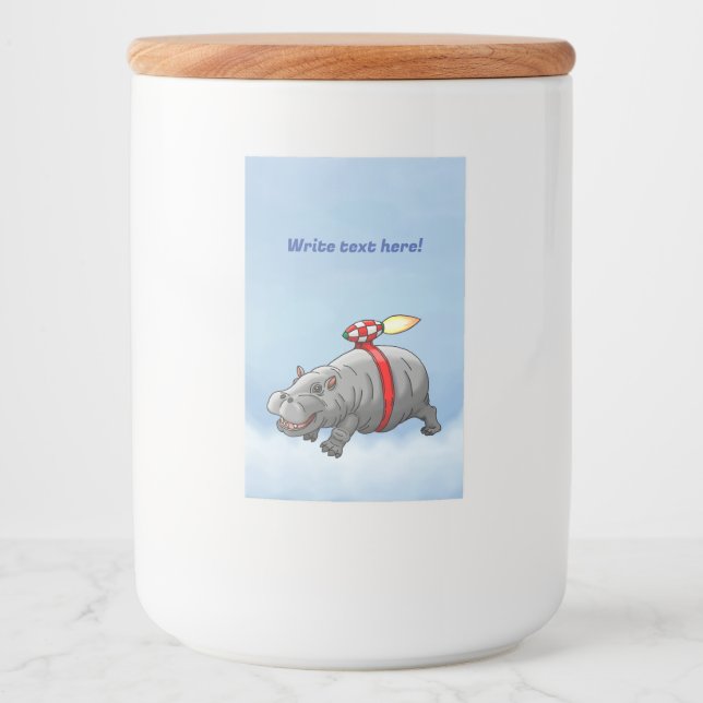 Rótulo Para Comida O Fantástico Hippo (Frente)