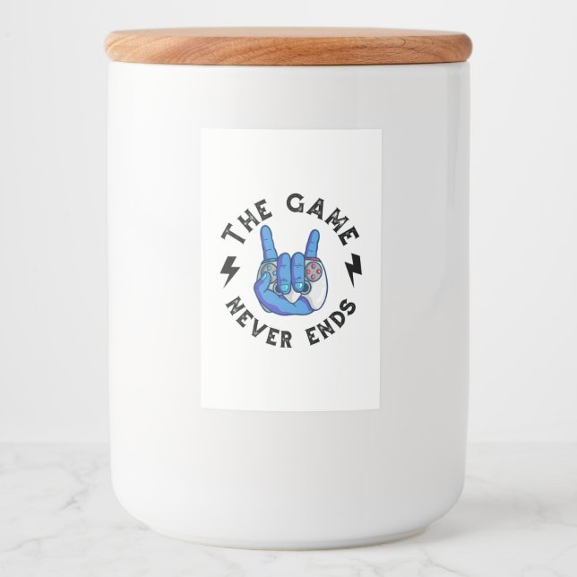 Rótulo Para Comida O jogo nunca acaba (Frente)