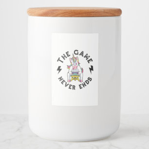 Rótulo Para Comida O Jogo nunca acaba para os Unicórnios