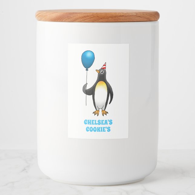 Rótulo Para Comida O Pinguim da Festa (Frente)