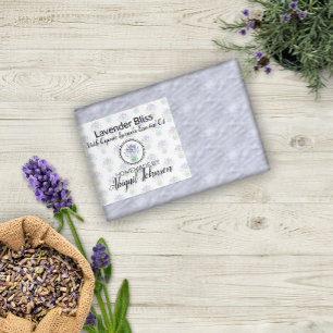 Rótulo Para Comida O sabão caseiro Handmade da lavanda esfrega a