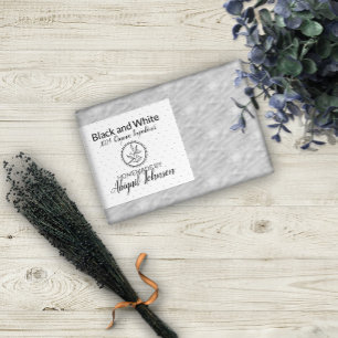 Rótulo Para Comida O sabão caseiro Handmade preto & branco esfrega