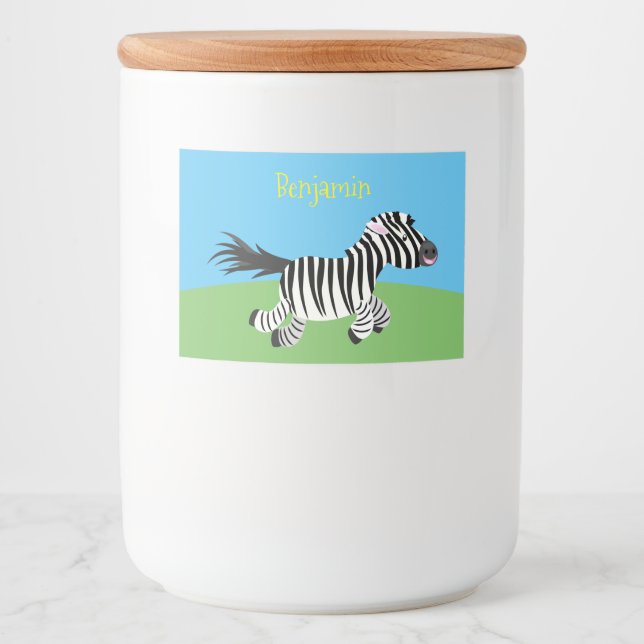 Rótulo Para Comida Óptica engraçada e engraçada com desenho animado (Frente)