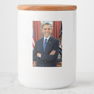 Rótulo Para Comida Oval Office Portrait, Obama Barack Presidente dos 