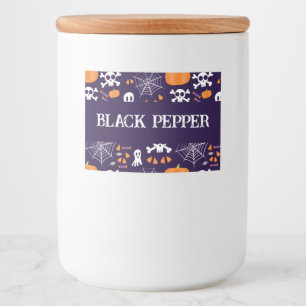 Rótulo Para Comida Padrão de Halloween divertido