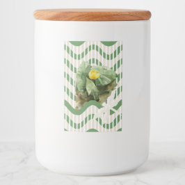 Rótulo Para Comida Padrão de lírios de água