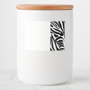 Rótulo Para Comida Padrão de zebra