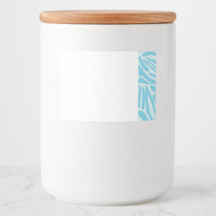 Rótulo Para Comida Padrão Zebra Azul