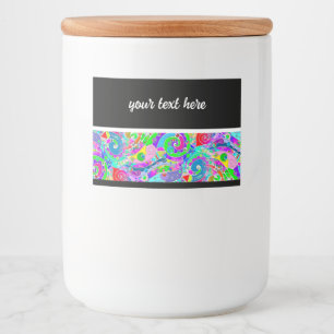 Rótulo Para Comida Padrões De Mão E Digitalmente Pintados Artigo 22º