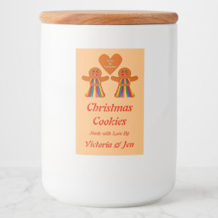 Rótulo Para Comida Pão de Natal lésbico - Casal para senhoras