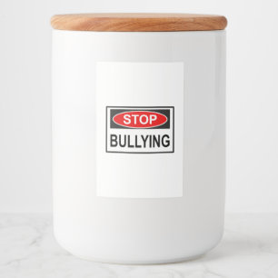 Rótulo Para Comida Parar Sinal de Bullying Vermelho