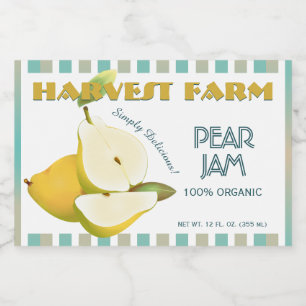 Rótulo Para Comida Peras de latas tropicais de Fruta