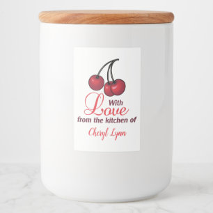 Rótulo Para Comida Personalizado da cozinha de