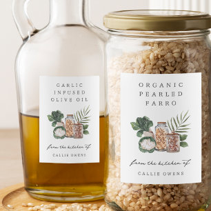 Rótulo Para Comida Personalizado Estilo Mercado de Agricultores Rústi