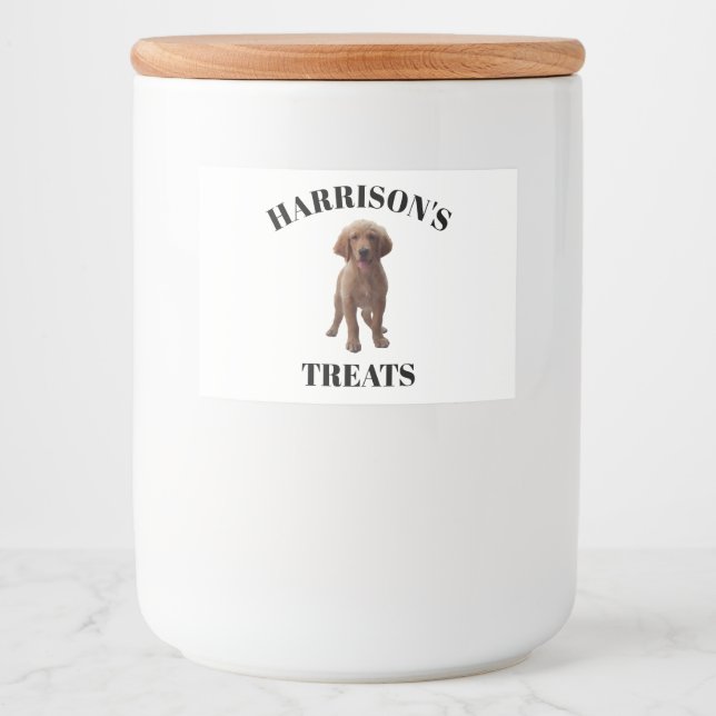 Rótulo Para Comida Personalizar Cachorro Personalizado, Tratamentos d (Frente)
