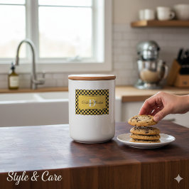 Rótulo Para Comida Personalized Elegant Monogram Food Label Sticker