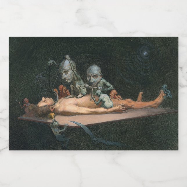 Rótulo Para Comida Perto da morte, vendo espíritos Mau demônicos (Rótulo Único)