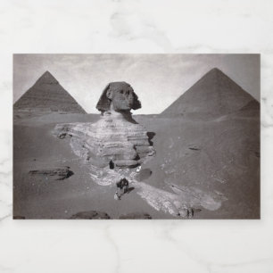 Rótulo Para Comida Pirâmides de Sphinx e Giza do excelente Necropolis