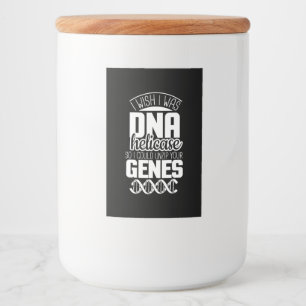 Rótulo Para Comida Presente cientista Eu Queria Ser DNA Helicase