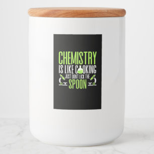 Rótulo Para Comida Presente cientista Química É Como Cozinhar
