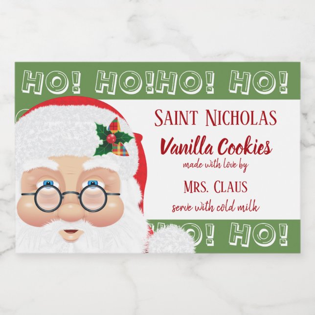 Rótulo Para Comida Presente de Natal do Papai Noel (Rótulo Único)