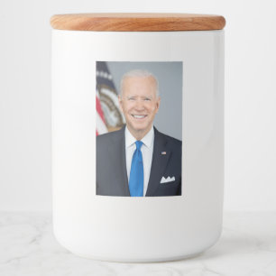 Rótulo Para Comida Presidente Joe Biden White House Retrato