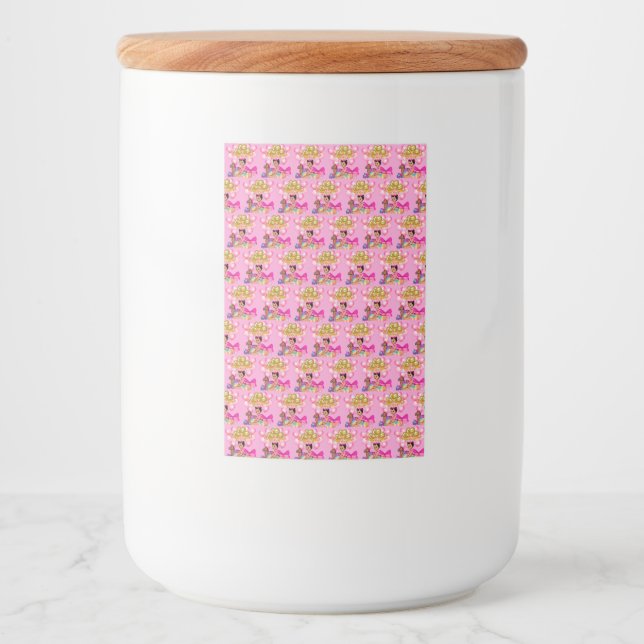 Rótulo Para Comida Princesa a Rosa (Frente)