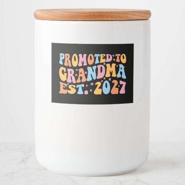 Rótulo Para Comida Promovida Para Avó Est 2027 Nova Nana (Frente)