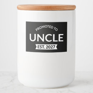 Rótulo Para Comida Promovido a Tio Est 2027 Novo Tio II