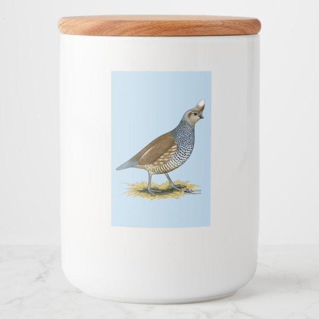 Rótulo Para Comida Quail escalável (Frente)