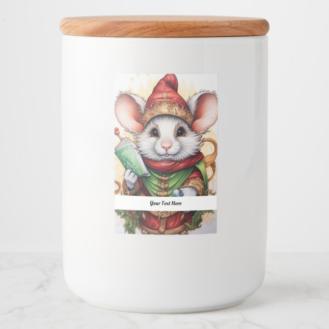 Rótulo Para Comida Rato de Natal 47 Seu Texto Aqui (Frente)